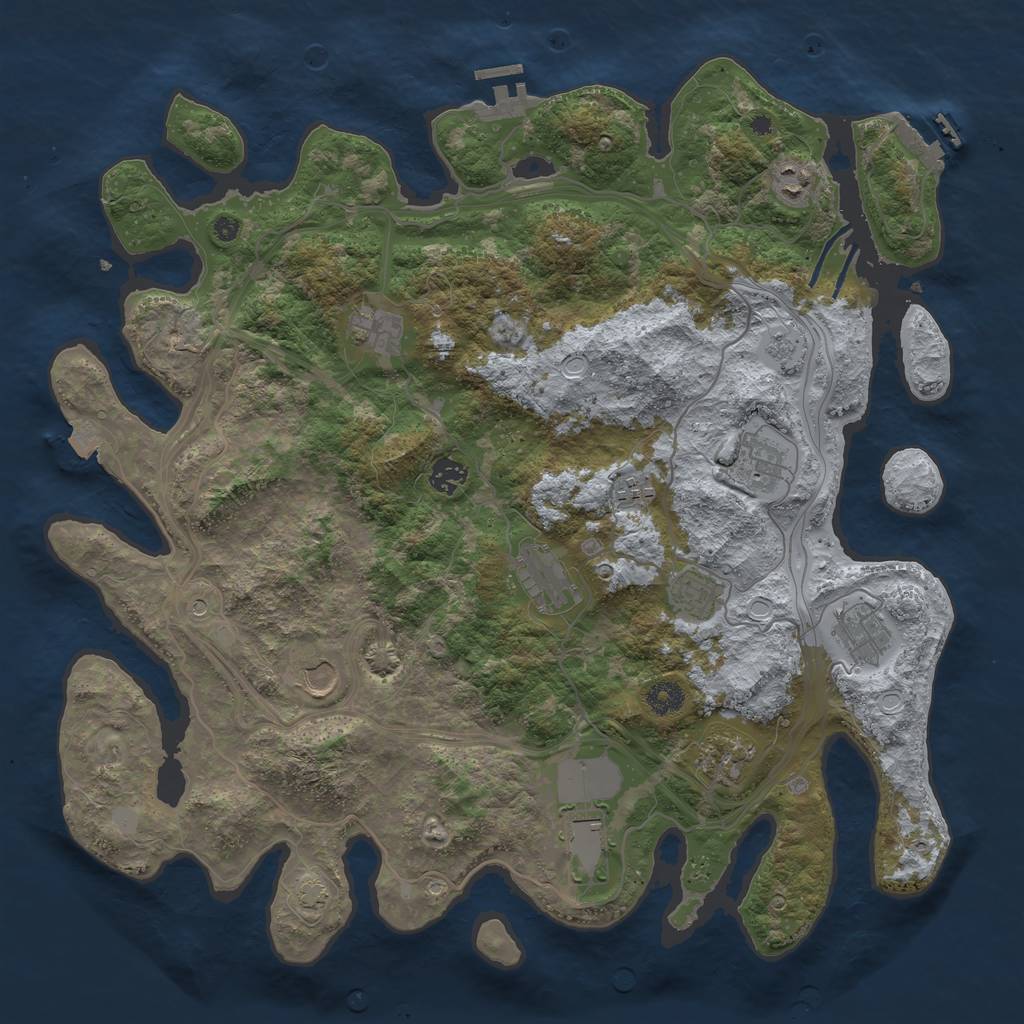 Rust Map: Procedural Map, Size: 4250, Seed: 1742, 19 Monuments