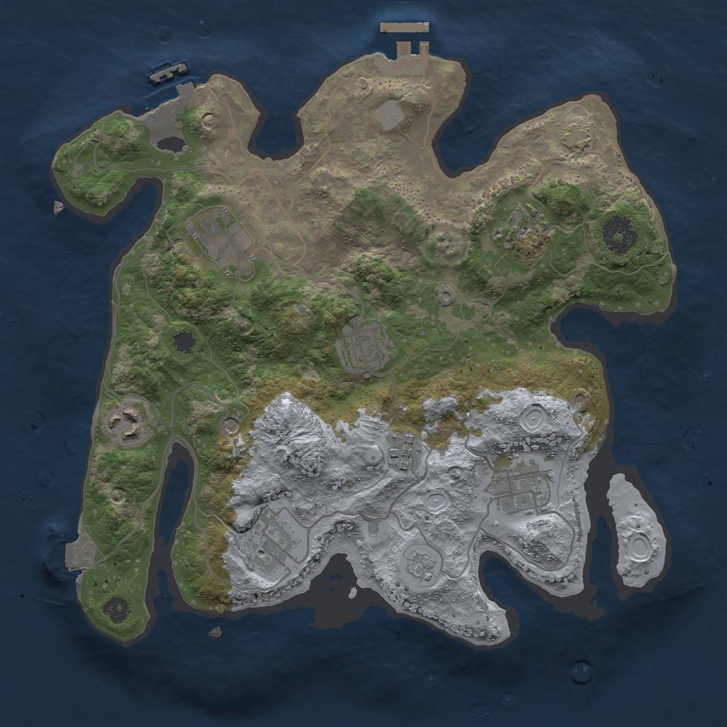 Procedural Map :: Rust Map :: Just-Wiped