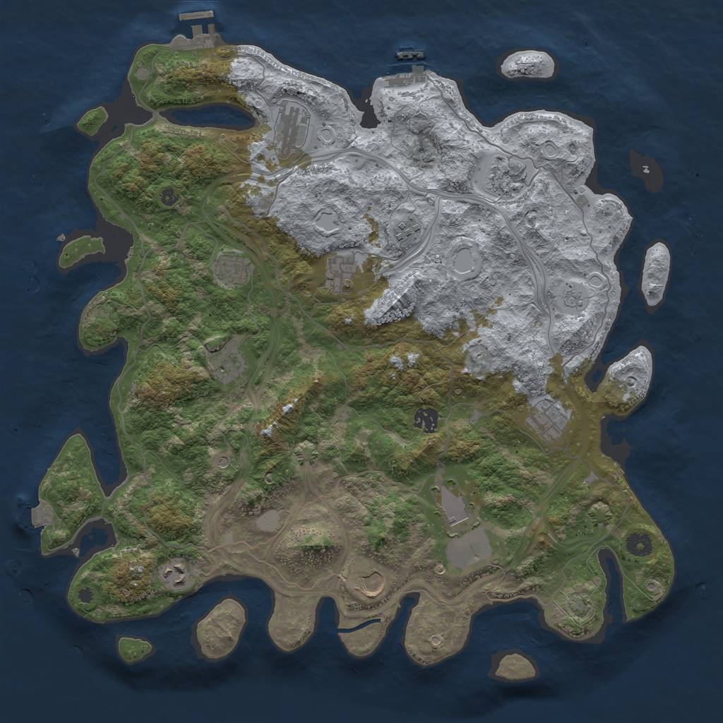 Rust Map: Procedural Map, Size: 4250, Seed: 695374941, 19 Monuments