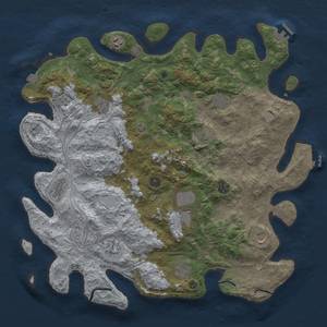 Thumbnail Rust Map: Procedural Map, Size: 4500, Seed: 1501008431, 19 Monuments