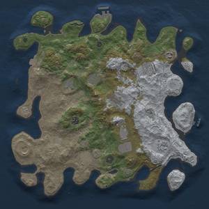 Thumbnail Rust Map: Procedural Map, Size: 4000, Seed: 261671985, 19 Monuments