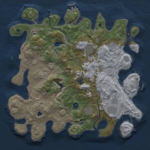 Thumbnail Rust Map: Procedural Map, Size: 4000, Seed: 261671985, 14 Monuments