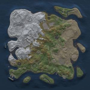 Thumbnail Rust Map: Procedural Map, Size: 3500, Seed: 1273348264, 16 Monuments