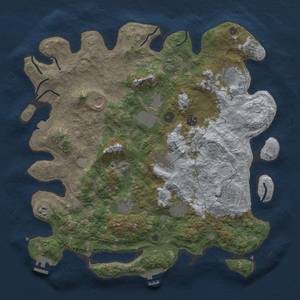 Thumbnail Rust Map: Procedural Map, Size: 4200, Seed: 9876513, 19 Monuments