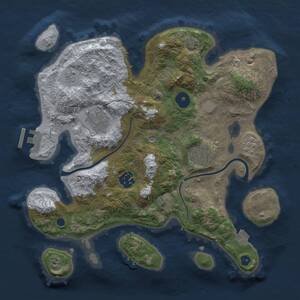 Thumbnail Rust Map: Procedural Map, Size: 3000, Seed: 1462502056, 9 Monuments