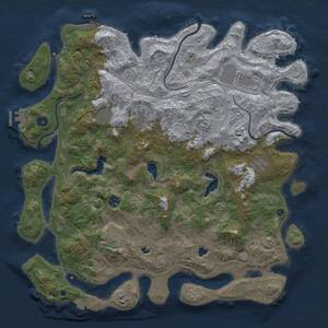 Thumbnail Rust Map: Procedural Map, Size: 4500, Seed: 802340480, 15 Monuments