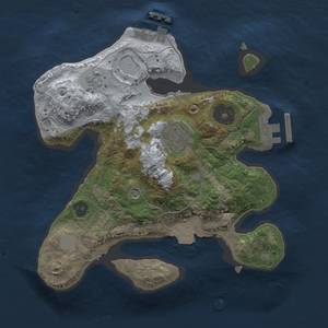 Thumbnail Rust Map: Procedural Map, Size: 2250, Seed: 1224583128, 8 Monuments