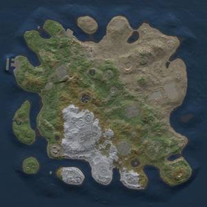 Thumbnail Rust Map: Procedural Map, Size: 3500, Seed: 1743993062, 16 Monuments