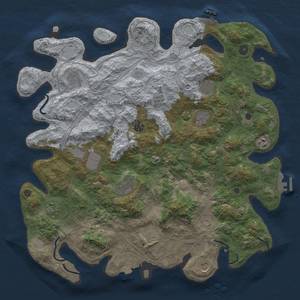 Thumbnail Rust Map: Procedural Map, Size: 4500, Seed: 196828652, 19 Monuments