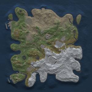 Thumbnail Rust Map: Procedural Map, Size: 3500, Seed: 1533099796, 16 Monuments