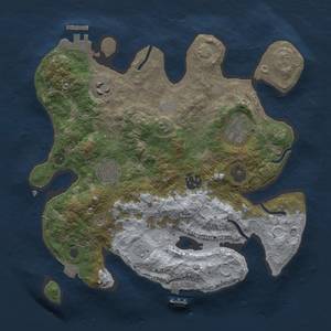 Thumbnail Rust Map: Procedural Map, Size: 3000, Seed: 2012011900, 12 Monuments