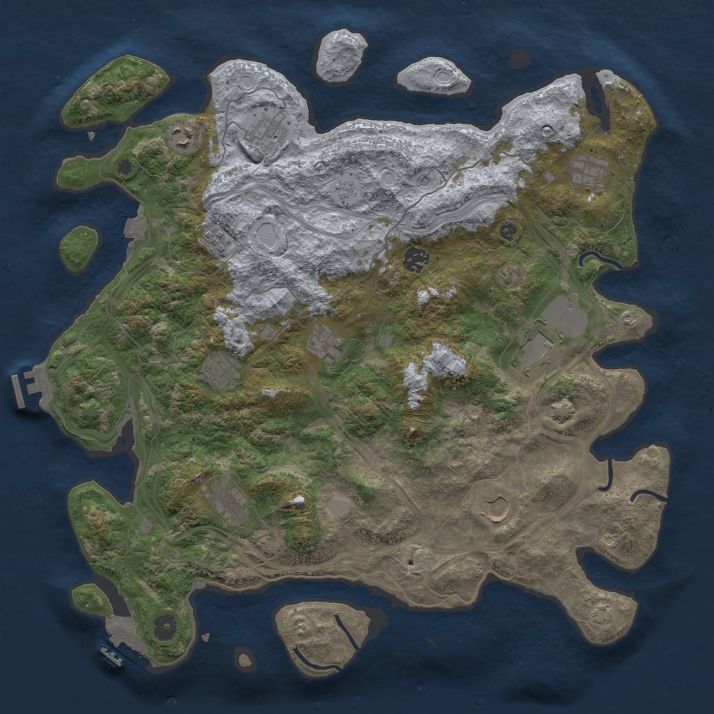 Rust Map: Procedural Map, Size: 4250, Seed: 2137105067, 18 Monuments