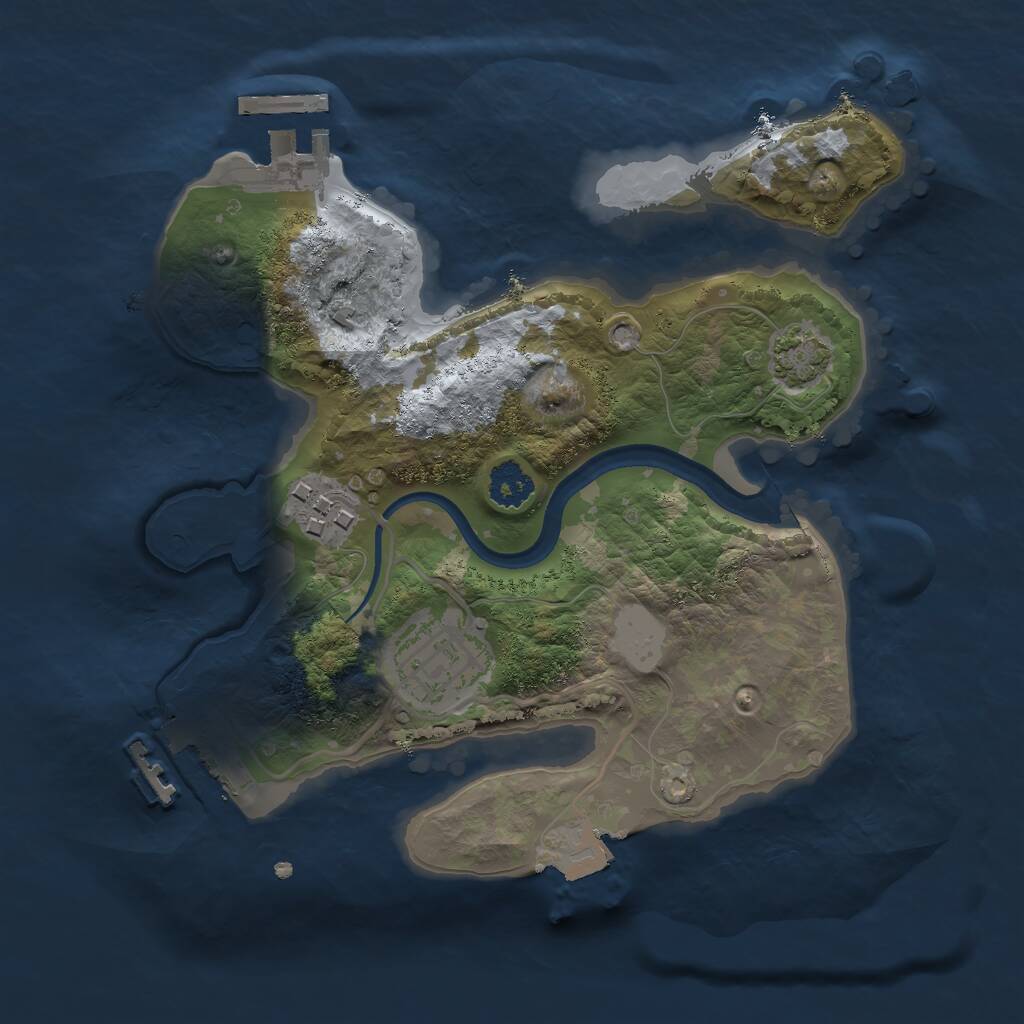 Rust Map: Procedural Map, Size: 2300, Seed: 821985, 6 Monuments