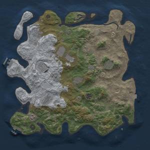 Thumbnail Rust Map: Procedural Map, Size: 4000, Seed: 153331661, 19 Monuments