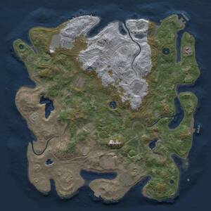 Thumbnail Rust Map: Procedural Map, Size: 4300, Seed: 50090000, 15 Monuments