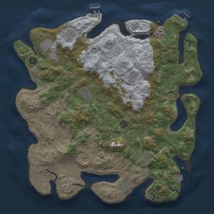 Thumbnail Rust Map: Procedural Map, Size: 4300, Seed: 50090000, 18 Monuments