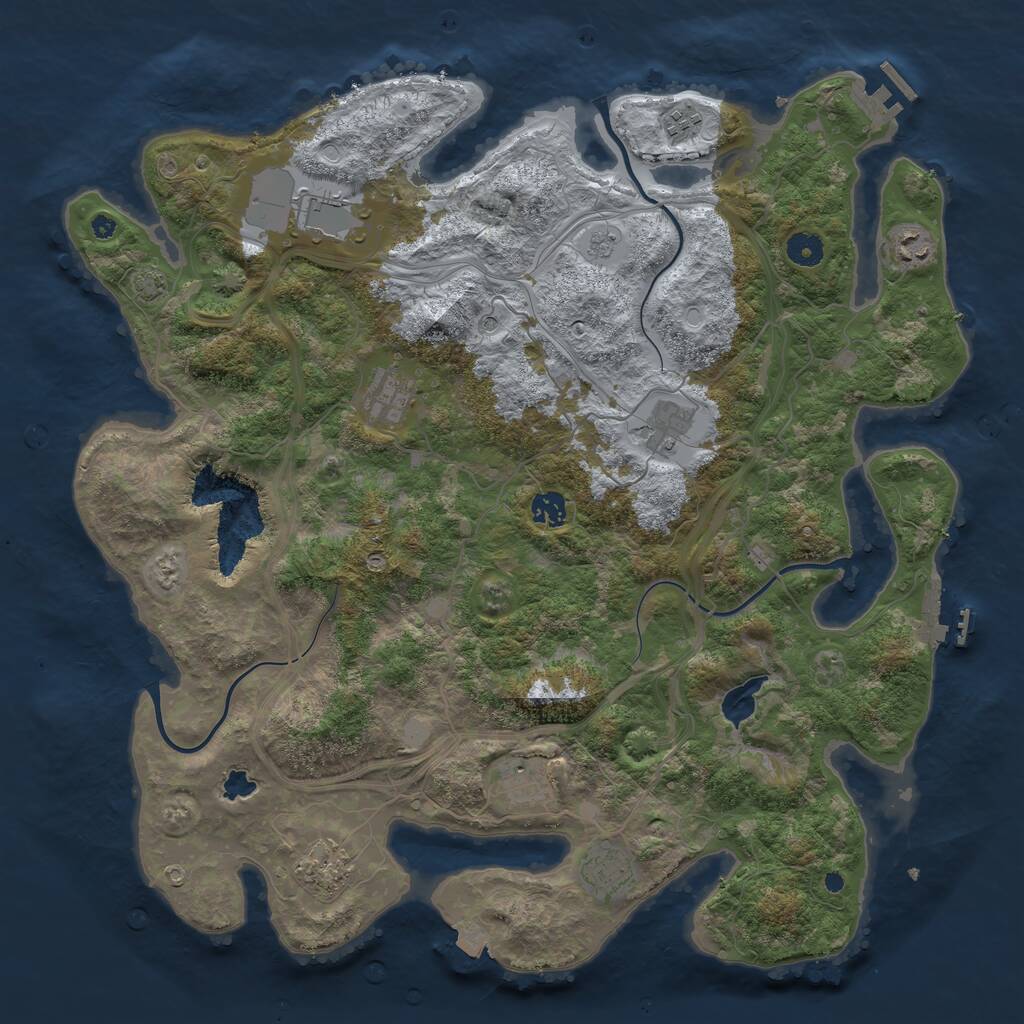 Rust Map: Procedural Map, Size: 4300, Seed: 50090000, 15 Monuments