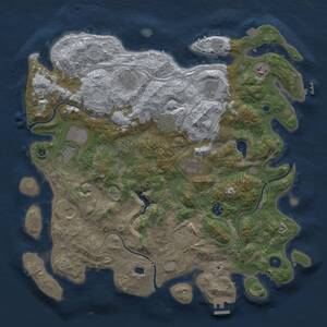 Thumbnail Rust Map: Procedural Map, Size: 4250, Seed: 258773340, 17 Monuments
