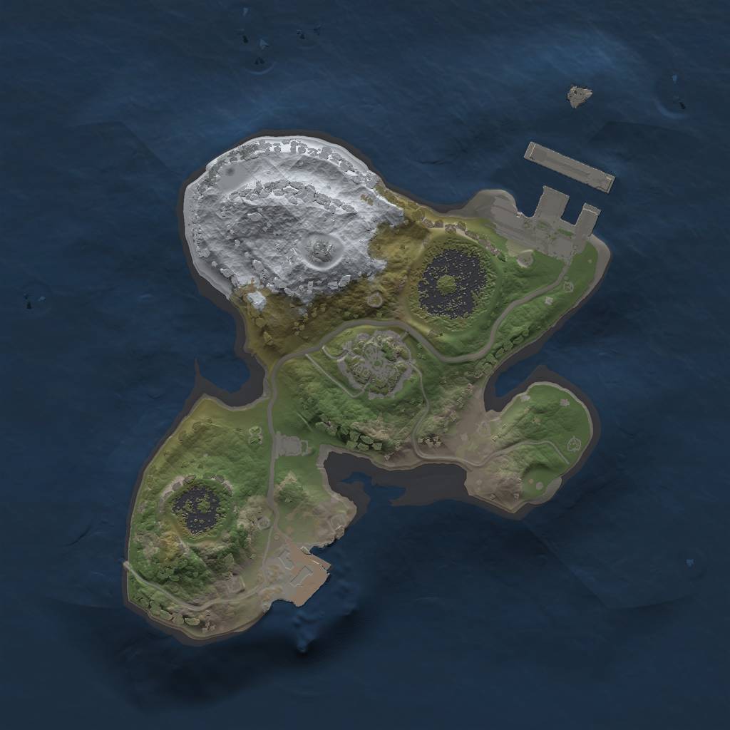 Rust Map: Procedural Map, Size: 1600, Seed: 230963137, 5 Monuments