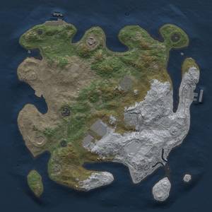 Thumbnail Rust Map: Procedural Map, Size: 3500, Seed: 114926346, 14 Monuments