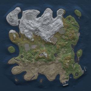 Thumbnail Rust Map: Procedural Map, Size: 3500, Seed: 799798205, 15 Monuments