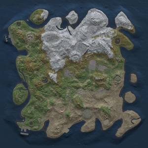 Thumbnail Rust Map: Procedural Map, Size: 3800, Seed: 63297859, 18 Monuments