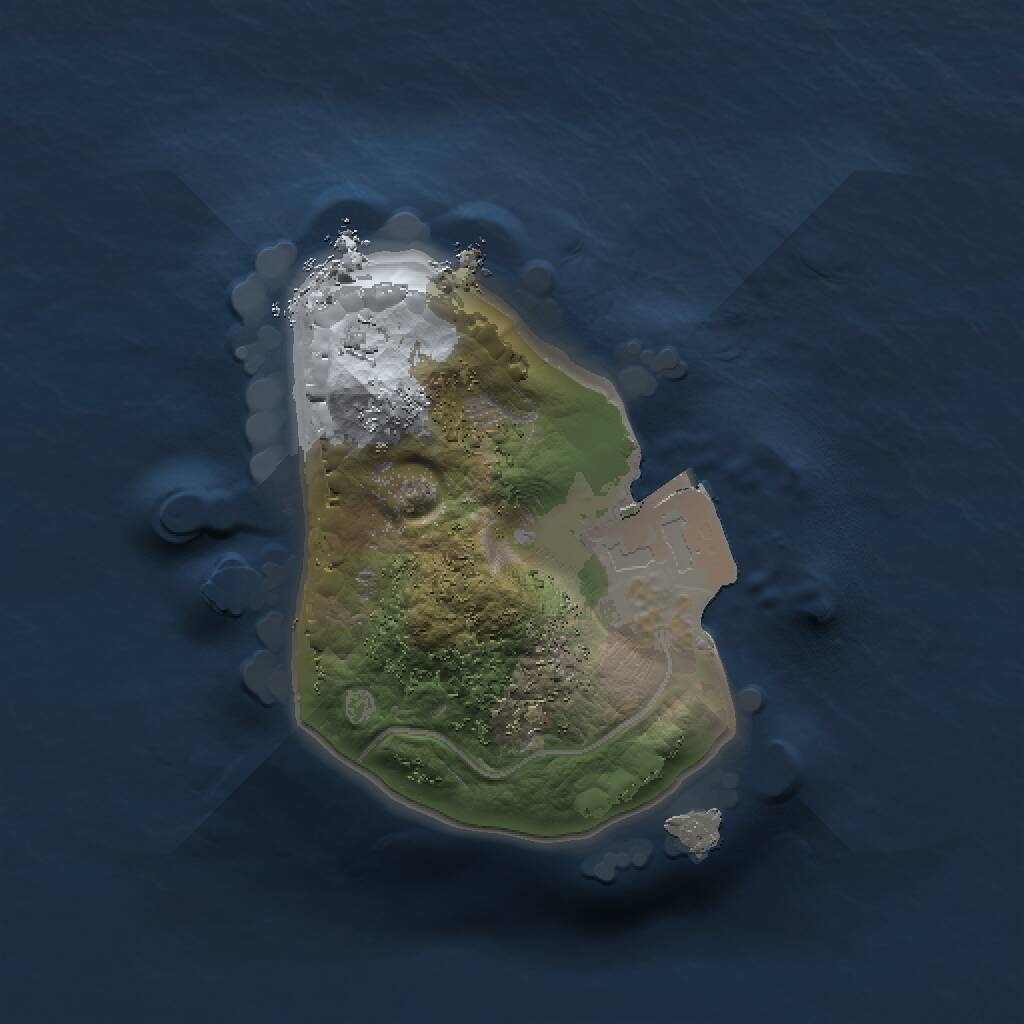 Rust Map: Procedural Map, Size: 1000, Seed: 21474, 1 Monuments