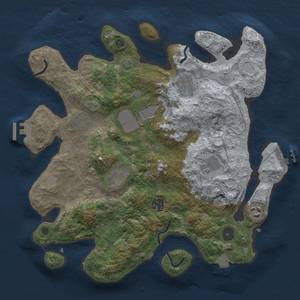 Thumbnail Rust Map: Procedural Map, Size: 3500, Seed: 1804710997, 15 Monuments