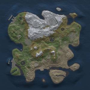 Thumbnail Rust Map: Procedural Map, Size: 3000, Seed: 2137105067, 12 Monuments