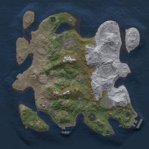 Thumbnail Rust Map: Procedural Map, Size: 3000, Seed: 348879459, 12 Monuments