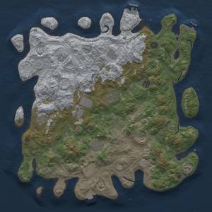 Thumbnail Rust Map: Procedural Map, Size: 4500, Seed: 465765856, 19 Monuments