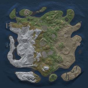 Thumbnail Rust Map: Procedural Map, Size: 3500, Seed: 269009, 16 Monuments