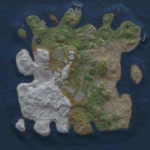 Thumbnail Rust Map: Procedural Map, Size: 3500, Seed: 1009, 16 Monuments