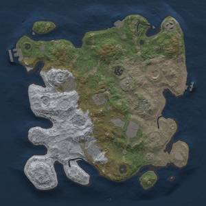 Thumbnail Rust Map: Procedural Map, Size: 3500, Seed: 69231302, 16 Monuments