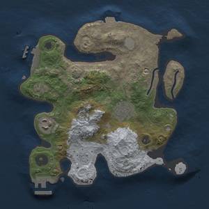 Thumbnail Rust Map: Procedural Map, Size: 2500, Seed: 340875495, 10 Monuments