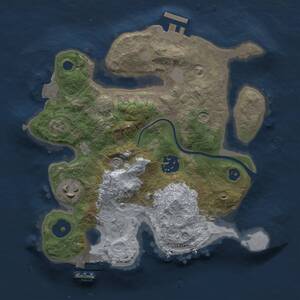 Thumbnail Rust Map: Procedural Map, Size: 2500, Seed: 340875495, 8 Monuments