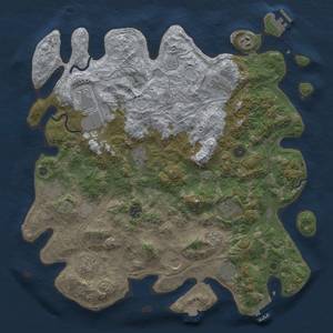 Thumbnail Rust Map: Procedural Map, Size: 4250, Seed: 12345741, 19 Monuments