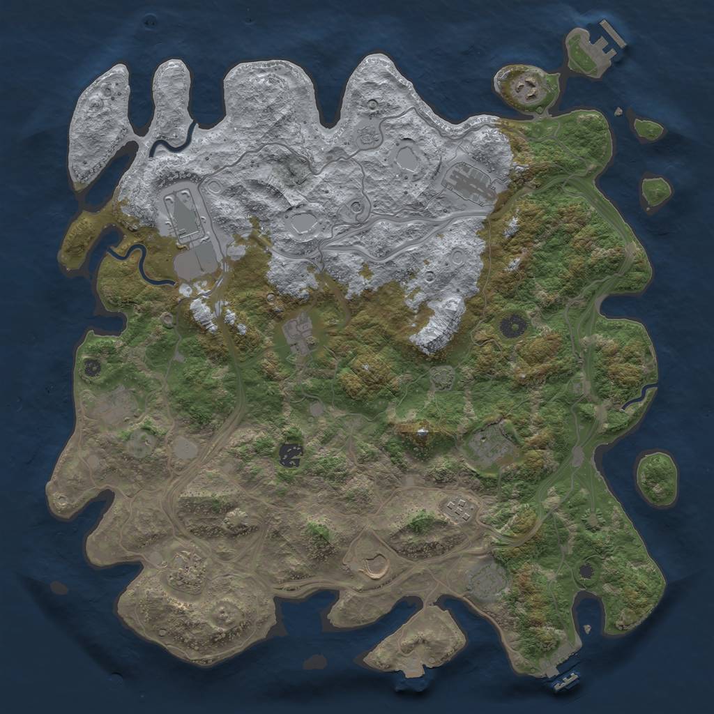 Rust Map: Procedural Map, Size: 4250, Seed: 12345741, 19 Monuments