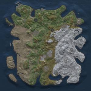 Thumbnail Rust Map: Procedural Map, Size: 4000, Seed: 447101193, 18 Monuments