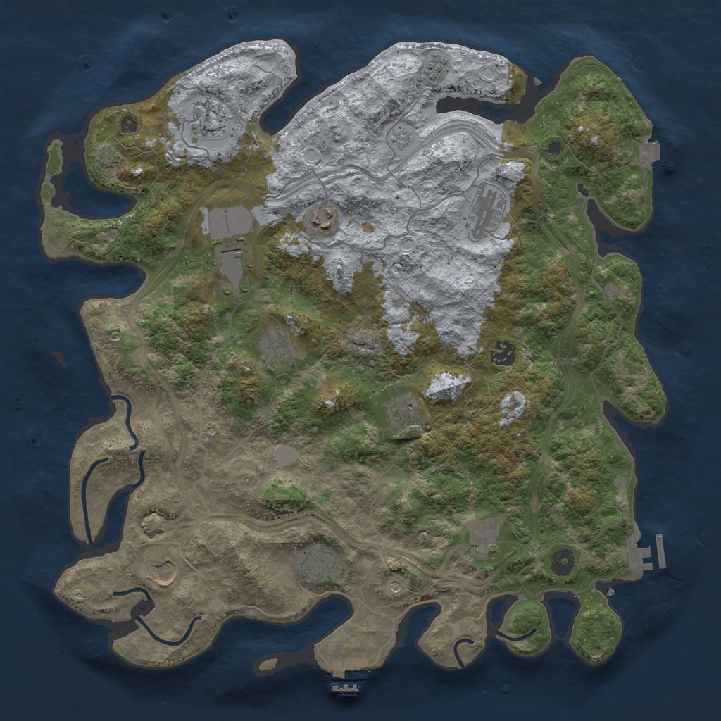 Rust Map: Procedural Map, Size: 4250, Seed: 1434871385, 19 Monuments