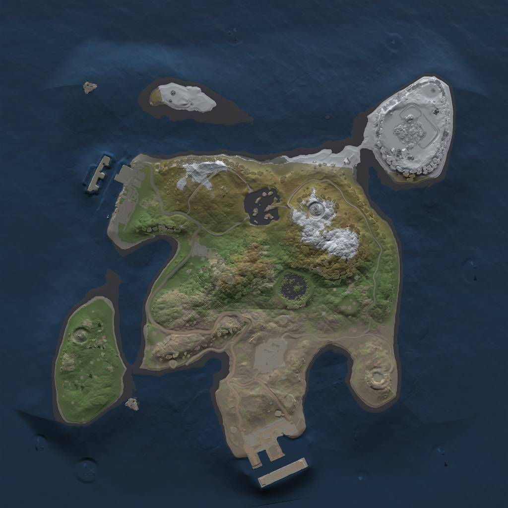 Rust Map: Procedural Map, Size: 2000, Seed: 1541888654, 7 Monuments