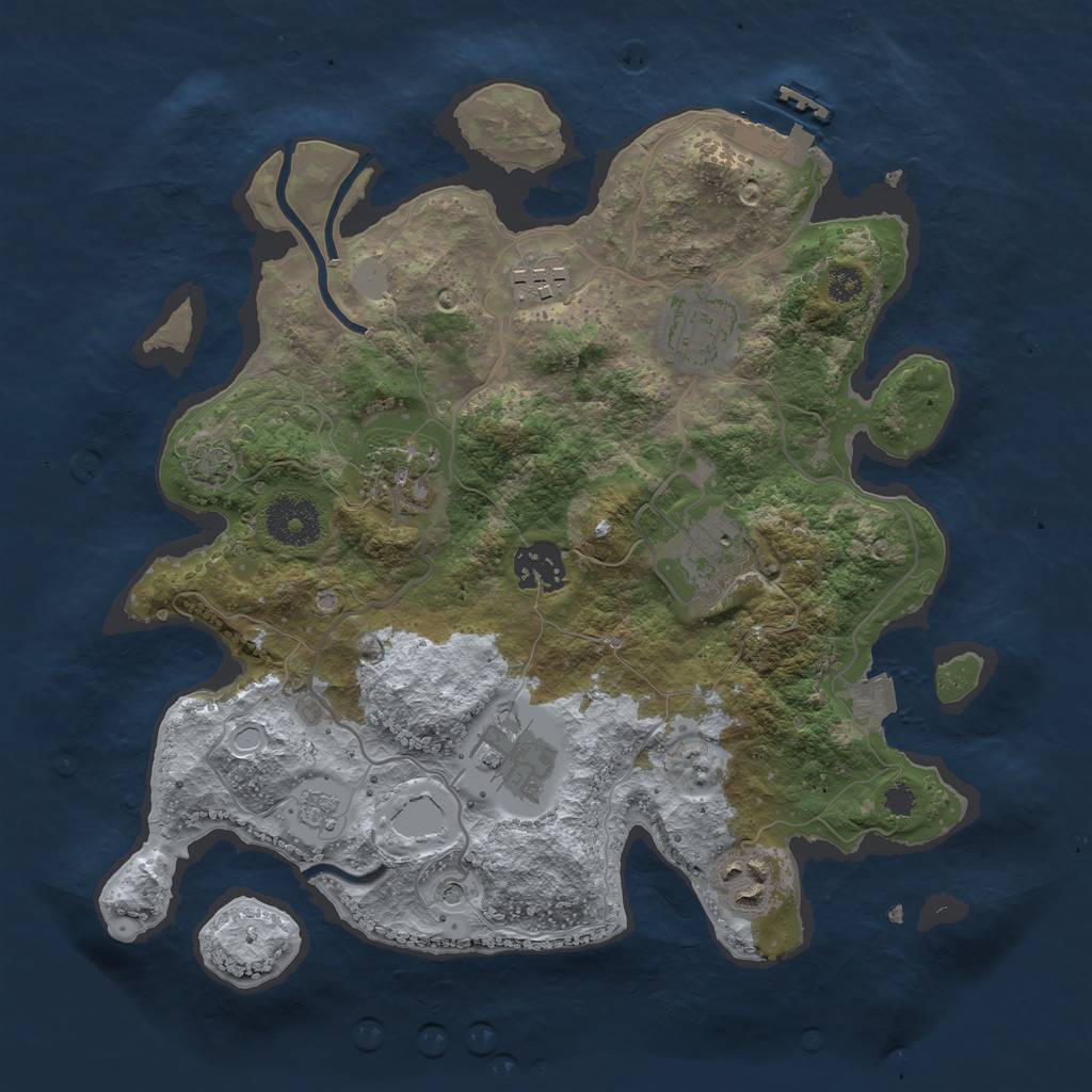 Rust Map: Procedural Map, Size: 3100, Seed: 301, 14 Monuments