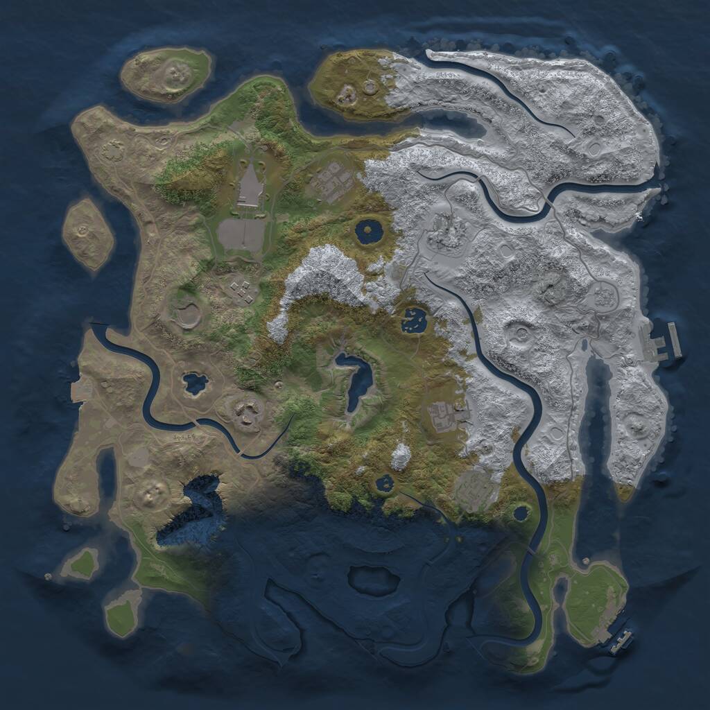 Rust Map: Procedural Map, Size: 4050, Seed: 35942, 15 Monuments