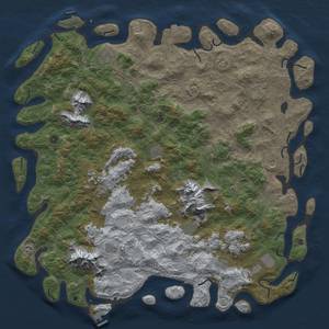 Thumbnail Rust Map: Procedural Map, Size: 6000, Seed: 1244681571, 19 Monuments