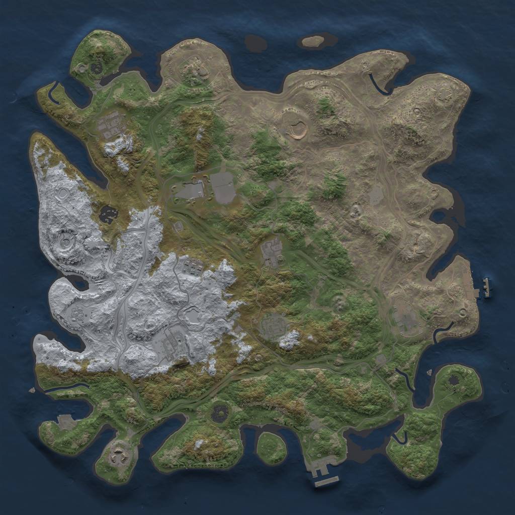 Rust Map: Procedural Map, Size: 4250, Seed: 1969849041, 19 Monuments