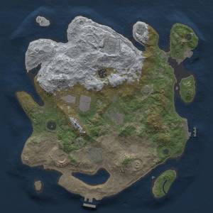 Thumbnail Rust Map: Procedural Map, Size: 3500, Seed: 106503928, 14 Monuments