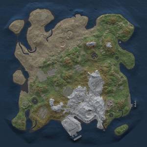 Thumbnail Rust Map: Procedural Map, Size: 3500, Seed: 382019996, 16 Monuments