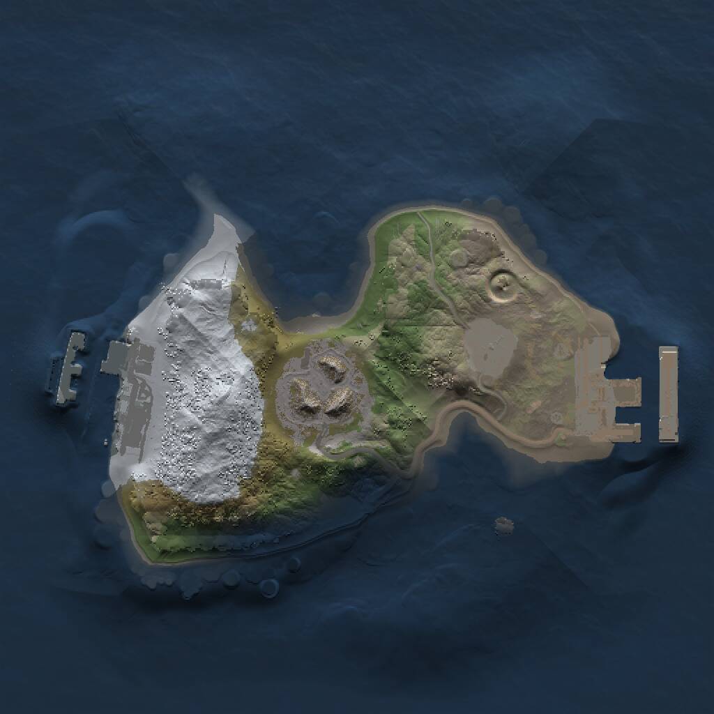 Rust Map: Procedural Map, Size: 1500, Seed: 121888939, 4 Monuments