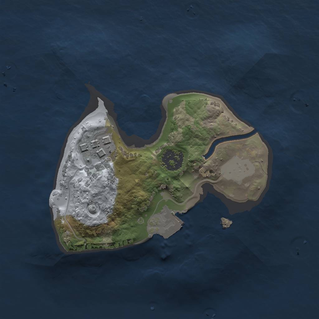 Rust Map: Procedural Map, Size: 1500, Seed: 121888939, 4 Monuments