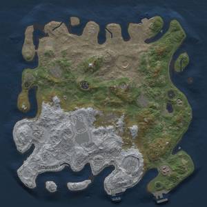 Thumbnail Rust Map: Procedural Map, Size: 4000, Seed: 1699050012, 18 Monuments